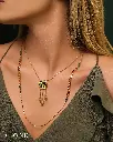 Dreamcatcher Green Tiger Eye Necklace (Double Chain) 