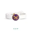 Butterfly Amethyst Leather Wristband